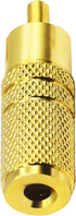 zdyCGTime Gold Plated RCA to 3.5MM Audio Adapter, 3.5mm Female to RCA Male Plug Connector, 2 Pack