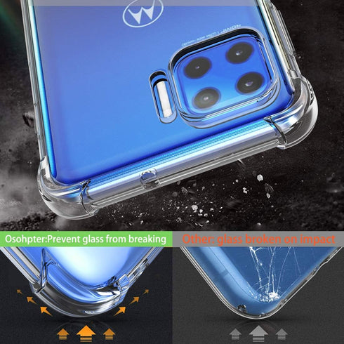 Osophter for Moto One 5G & G 5G Plus Case - Clear TPU Shock-Absorption Phone Cover