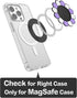 metisinno Magnetic Base Compatible with PopSocket Phone Grips and iPhone MagSafe Cases, Purple & White Sunflower Pattern