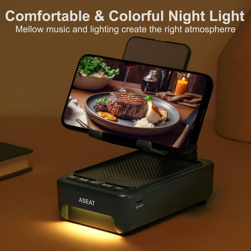 Gifts for Men Him, Cell Phone Stand with Bluetooth Speaker & LED Color Changing Light, Unique Gifts for Women, Birthday