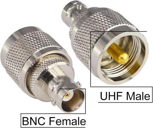 BNC to UHF 4 Type 8 PCS RF Connector Kit, Coaxial BNC Male Female to UHF Male Female Adapter for Antennas
