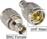 BNC to UHF 4 Type 8 PCS RF Connector Kit, Coaxial BNC Male Female to UHF Male Female Adapter for Antennas