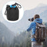 PATIKIL Camera Lens Bag, 2 Pcs Drawstring Lens Pouch with Thick Neoprene for DSLR Lens, Black, Blue