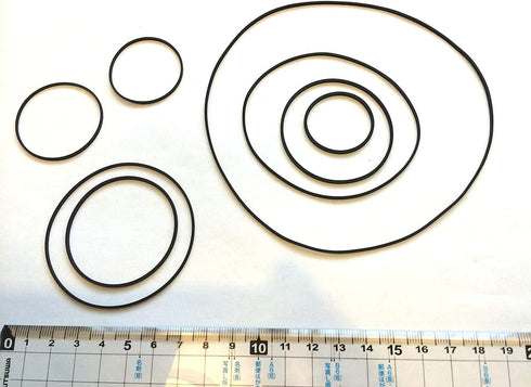 Rubber Belt DVD/CD Cassette Recorder Repair, Maintenance Mix Cassette Rubber Square Belt, Black (60PCS)
