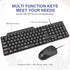 Basic Keyboard and Mouse Rii RK203 Ultra Full Size Slim USB Basic Wired Mouse and Keyboard Combo Set with Number Pad