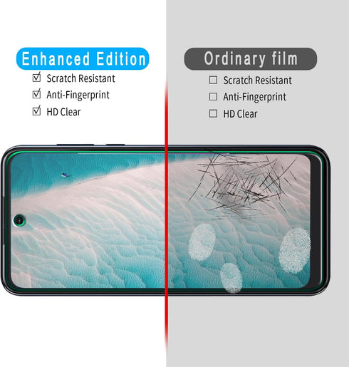 Slanku Tempered Glass Screen Protector for Motorola Moto G Play 2023 - 3 Pack, 9H Hardness, HD Clarity, Bubble Free,