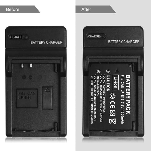 LP-E12 Battery Charger LPE12 LC-E12 for Canon EOS Cameras, Compatible with Rebel SL1, M50, and More