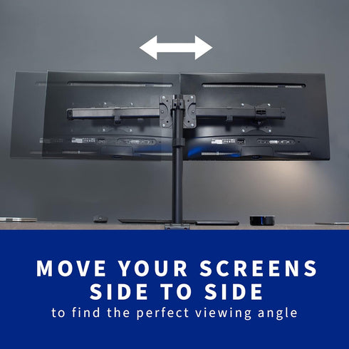 VIVO MOUNT-VW02A Dual VESA Bracket Adapter, Horizontal Assembly Mount for 2 Monitor Screens up to 27 inches