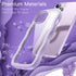 JETech iPhone 14 Plus Case 6.7-Inch, Clear Hard PC Back, Shockproof Wave Frame for Women & Girls (Purple)