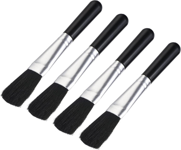 MECCANIXITY 4 Pack Computer Cleaning Brush Tools with Soft Bristle and 4.7 Inch Plastic Handle for Keyboard, Camera Lens