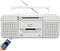 WISCENT Cassette Player Boombox, Portable AM/FM Radio Stereo with Bluetooth, USB, Dual Big