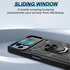 T-Mobile REVVL 6 5G Case with HD Screen Protector, Black Military Grade 360° Rotation Ring Kickstand for Revvl 6X 5G.