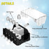 Joinfworld 4 Way Power Distribution Block for Car Audio, 0/2/4 Gauge Input, 4/8/10 Gauge Output (2pcs)