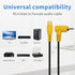 Elbow (15cm 2PCS) RCA Audio Cable Gold-Plated RCA line Lotus Male and Female Extension Lotus AV Video Cable Projector