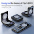 VEGO Galaxy Z Flip 5 Case - Full Body Protection, Screen Protector, Hinge Guard & 360° Ring Kickstand - Navy Blue 2023