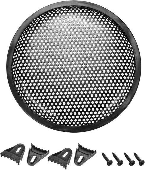 uxcell 6.5" Speaker Waffle Grill Metal Mesh Subwoofer Guard Protector Cover with Clips and Screws