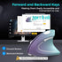 Vassink C(2in 1) 800/1200/1600 6 2.4GHz Ergonomic Wireless Rechargeable Mouse, USB A+Type Connection, DPI, Buttons