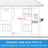Sumind 10 ft Micro USB Extension Cable (4 Pcs) - Female to Male, Compatible with Wireless Security Cameras, White.