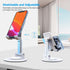 YXLILI Adjustable Foldable Phone Stand, 360° Rotating Cell Phone Holder for Desk, Compatible with iPhone 14/13/12/11