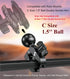 BRCOVAN 1.5'' 0.5'' 1.75'' 1.5 Inches Ball Clamp Mount Base with Aluminum Alloy Tough-Claw, Fit Handlebar Rail