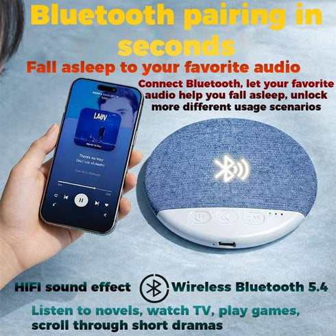 Generic Bluetooth Pillow Speaker for Sleeping, Under Pillow Speaker Bluetooth with White Noise, Pillows Spea-ker