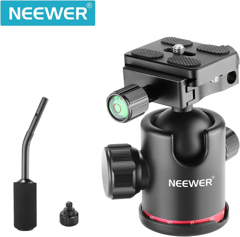Neewer Heavy Duty Camera Tripod Ball Head with Handle, 360 Degree Panoramic Head for Tripod, Monopod, DSLR Camera