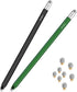 StylusHome 2 Pcs High Sensitivity Stylus for Touch Screens, 2 in 1 Fiber Tips with 8 Extra Replaceable Tips, Black &