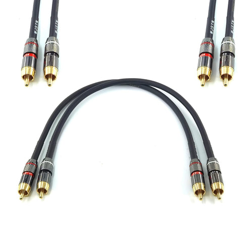 WJSTN RCA to RCA Cable 1ft Stereo Audio Cable,1rca Male to 1rca Male