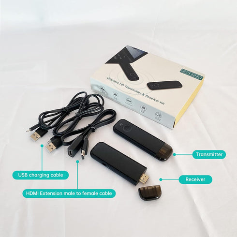 MT-VIKI Wireless HDMI Transmitter and Receiver, 100ft Full HD 1080p HDMI Adapter for Ultra HD Streaming from Laptop to