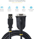 StarTech.com 3ft USB to Serial Cable, DB9 Male RS232 to USB Converter, Prolific IC Adapter for