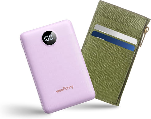 WeeFancy Small Portable Charger 10000mAh, Mini Power Bank with LED Display, 20W Fast