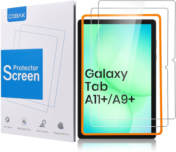 CoBak 2-Pack Tempered Glass Screen Protector for Samsung Galaxy Tab A11 Plus