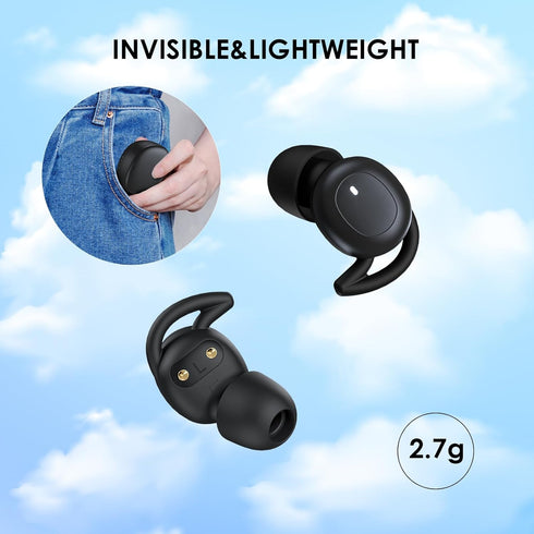 Wireless Sleep Earbuds Bluetooth 5.3, Comfortable Noise Blocking Sleeping Headphones for Side Sleepers