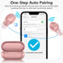 MOZOTER S8 Mini Wireless Earbuds, Bluetooth 5.3 in Ear Light-Weight Headphones, 60Hrs Playtime Ear Buds with Charging