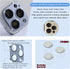 2 Pack 13 10 Camera Lens Protector Compatible for iPhone Pro/Max, Aluminum Alloy Metal & H Tempered Glass