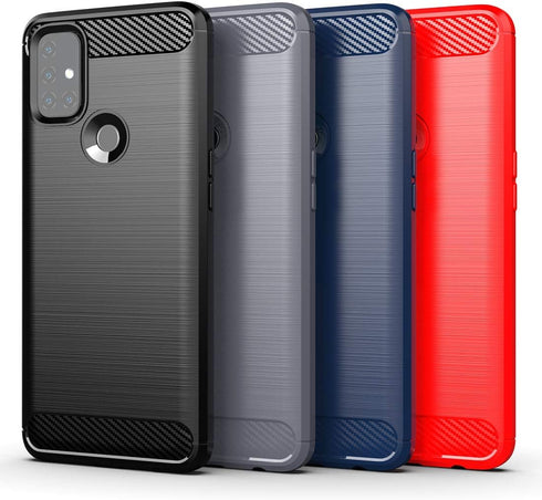 Osophter Flexible TPU Case for Oneplus Nord N10, Shock-Absorption Protective Cover, Red