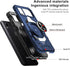 TJS Compatible for Cricket Icon 5 Case, AT&T Motivate 4 Case with Tempered Glass Screen Protector & Metal Ring Magnetic
