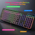 Wireless Keyboard and Mouse Combo with Backlit, 2.4G Full Size Ergonomic Keyboard with Light Up Letters, Rechargeable