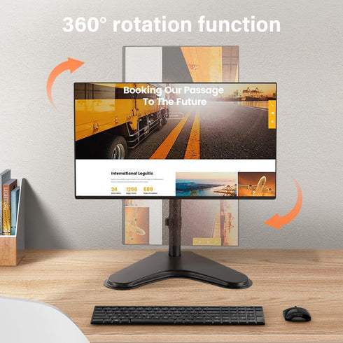 13 inch 32 inch 75*75mm/100*100mm 17.6Lbs KKTONER Single Computer Monitor Stand Metal Base Free Standing Desk Vesa