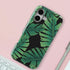 DistinctInk 17 Tough Case for iPhone - Compatible with MagSafe - Tropical Banana Leaves