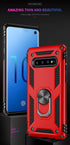 Androgate Case for Samsung Galaxy S10 Plus with HD Screen Protectors - Military-Grade Metal Ring Holder Kickstand,