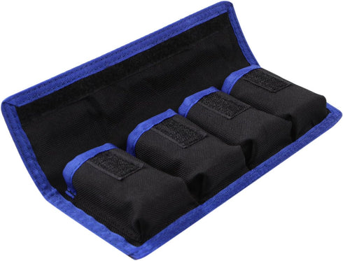 DSLR Camera Battery Holder/Pouch/Case/Bag (4 Pocket) for AA, LP-E6, LP-E8, EN-EL14, NP-FW50 Batteries (2Pcs)
