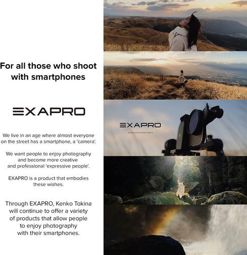 EXAPRO Filter Clip & Lens Hood Kit, Lens Accessory for Smartphone, Compatible with iPhone/Android, EXP-LH-01