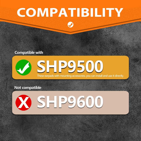 SHP9500 Replacement Ear Pads, Compatible with TRANSTEK SHP9500 Over-Ear Headphones, Cooling Gel Memory Foam Cushions