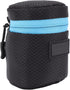 Neoprene Camera Lens Case Bag, Waterproof Protective Pouch with Zipper for DSLR Camera Lens (S)