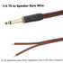 XMSJSIY 2M 1/4 TS to Speaker Bare Wire Audio Cable with 6.35mm Male Mono Adapter Replacement Gold-Plated OFC HiFi Cord