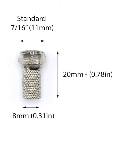 THE CIMPLE CO Coaxial Cable Screw on Connector for RG59 Coaxial Cable, Easy Installation, No Tools Required (Pack of 4).