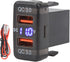 Aramox Dual USB Port Socket QC3.0 Fast Charge Outlet Power Adapter for FJ Cruiser Fortuner Hilux Tacoma (1.57x0.87 Inch)