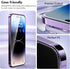 UNBREAKcable iPhone 14 Pro Screen Protector 3-Pack, 9H Hardness, 99.99% HD Clear, Case Friendly, Easy Install Frame.