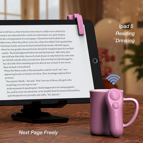 SK SYUKUYU RF Remote Control Page Turner for Kindle, iPad, Surface, iPhone, Android Tablets, Pink, SKPT01